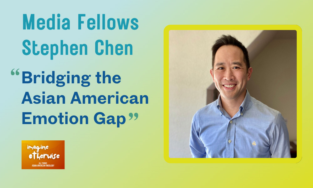 Headshot of Stephen Chen against a blue and green gradient background